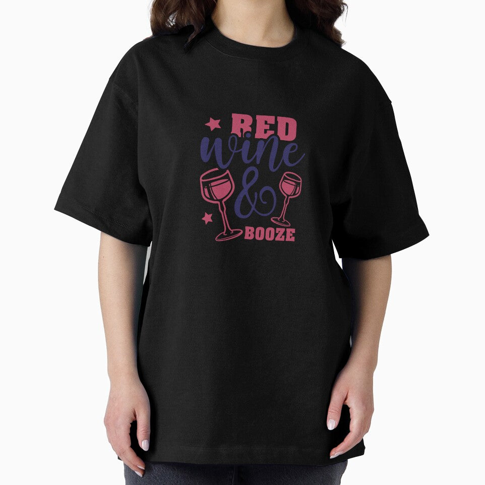 Red Wine & Booze Typography Design | Wine Lover Gift Merchandise by Art-shia