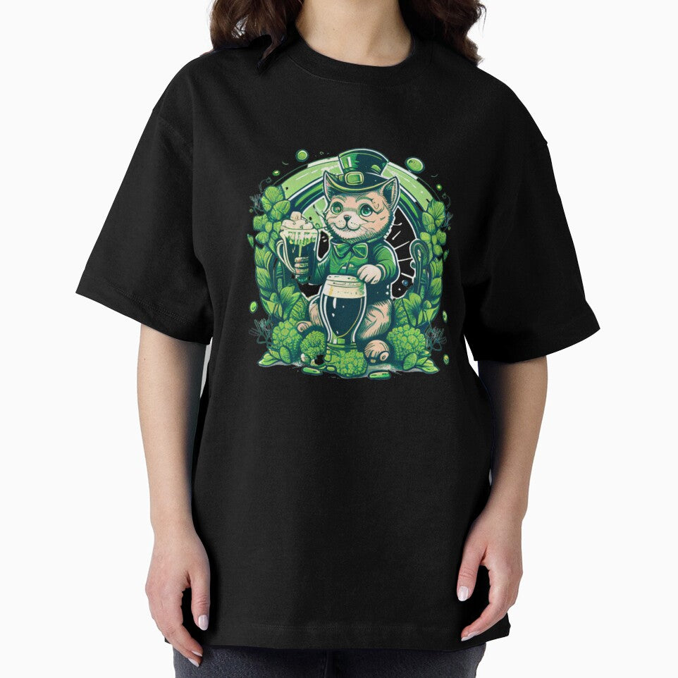 Cat Lover Shamrock St Patrick's Day - Vibrant Fun and Loud by BOHOVIN
