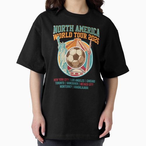 2026 World Tour Soccer T-Shirt - North America Stadium Series - Vintage Streetwear Tee USA Canada Mexico by Lukzol