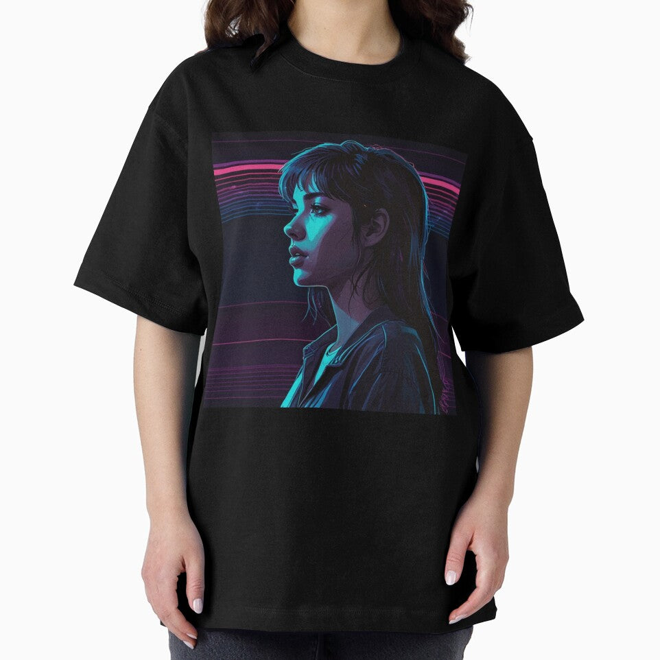 Neon Retrowave Anime Girl 80S Neon | Anime Cyberpunk Artwork by Joy-boy-op