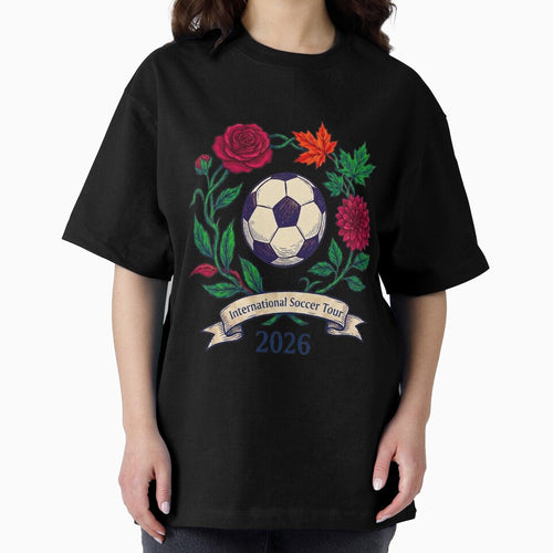 2026 International Soccer Tour Vintage Floral Crest T-Shirt by rygenr8
