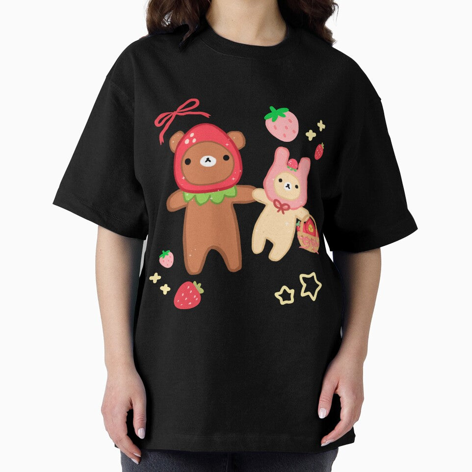 Kawaii Strawberry Bears Pair by starbunnykawaii