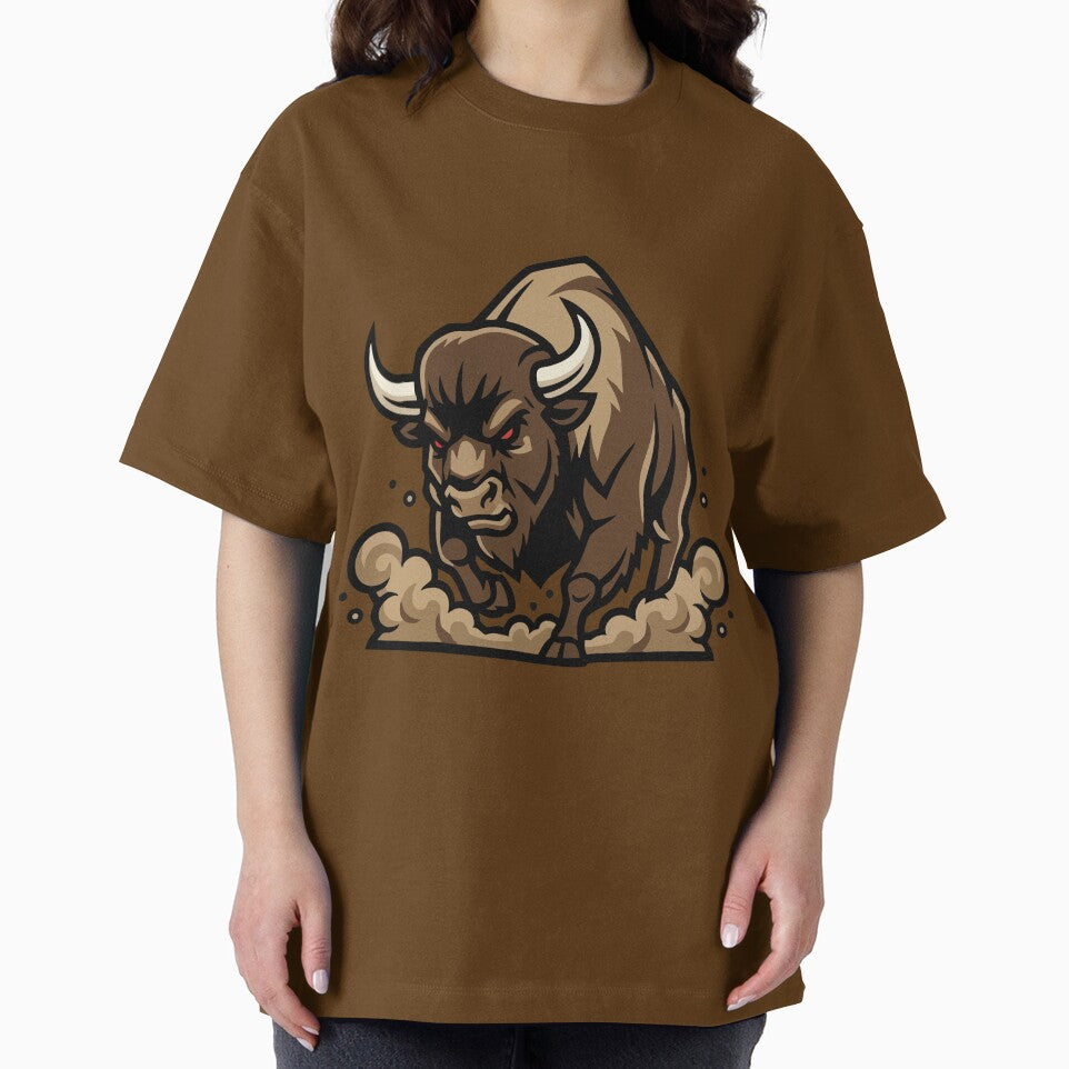 Wild Bison Charge Mascot Buffalo Spirit by PixelStudioBe