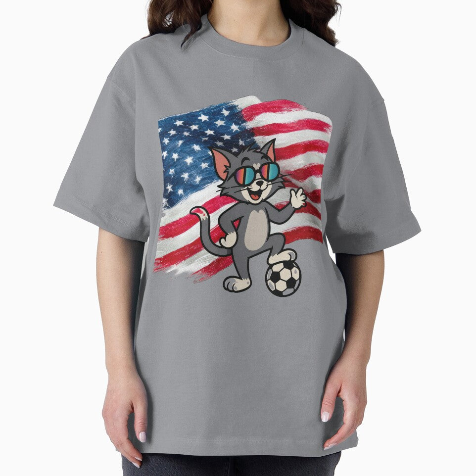 Cool American Soccer Cat | Funny USA Football Lover by Right-UR