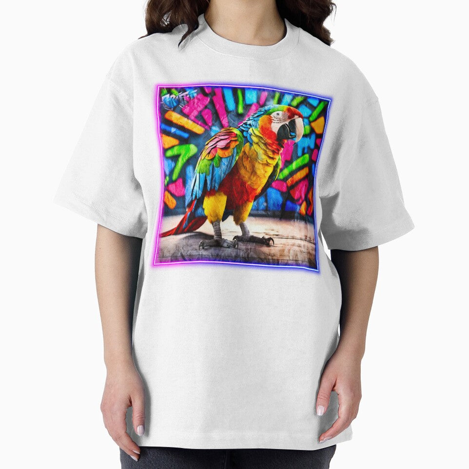 Graffiti style parrot by Drone-tees