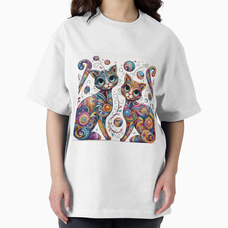 Two Coloful Cats by ahfast