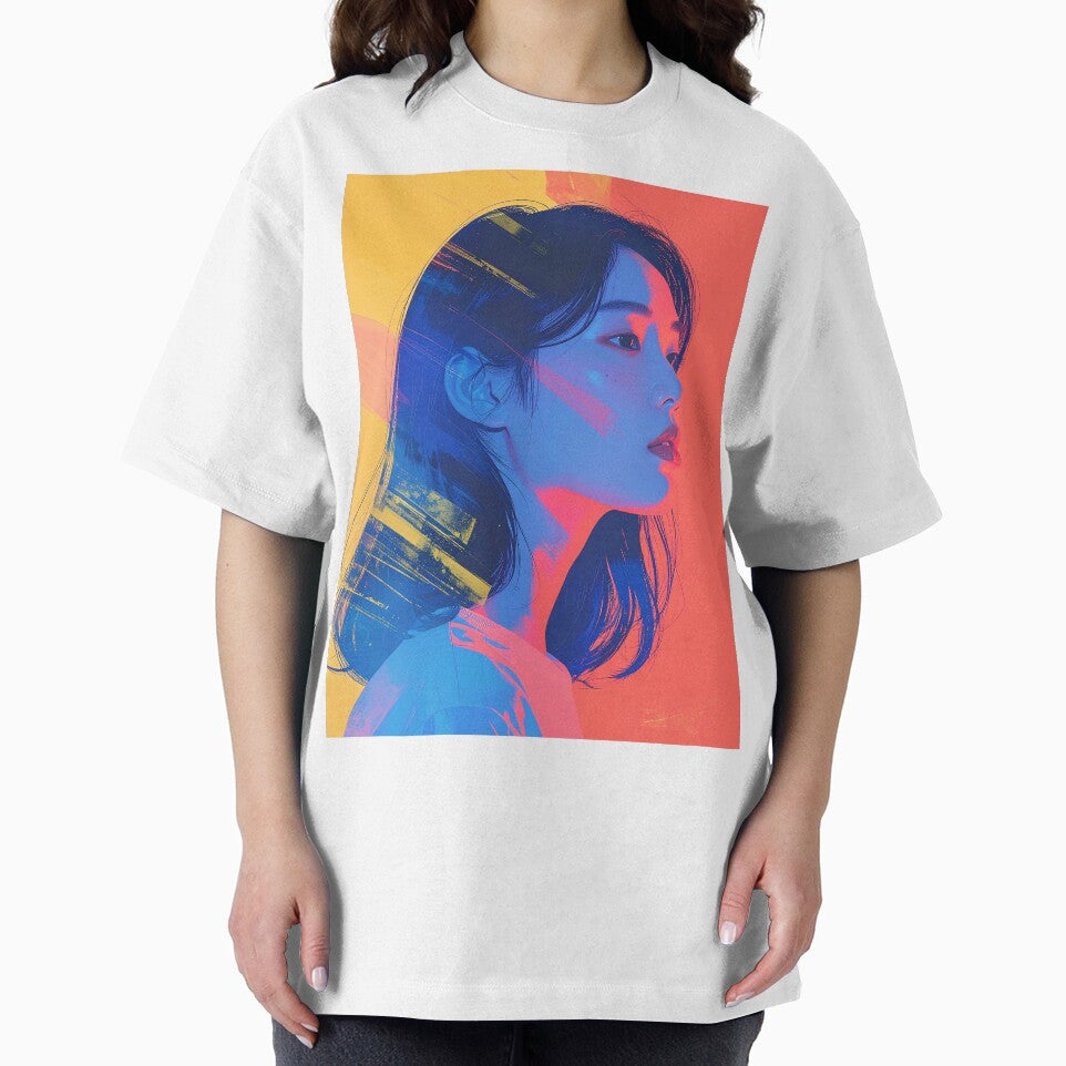 Vibrant Pop Art Woman Side Profile by BetweenForms