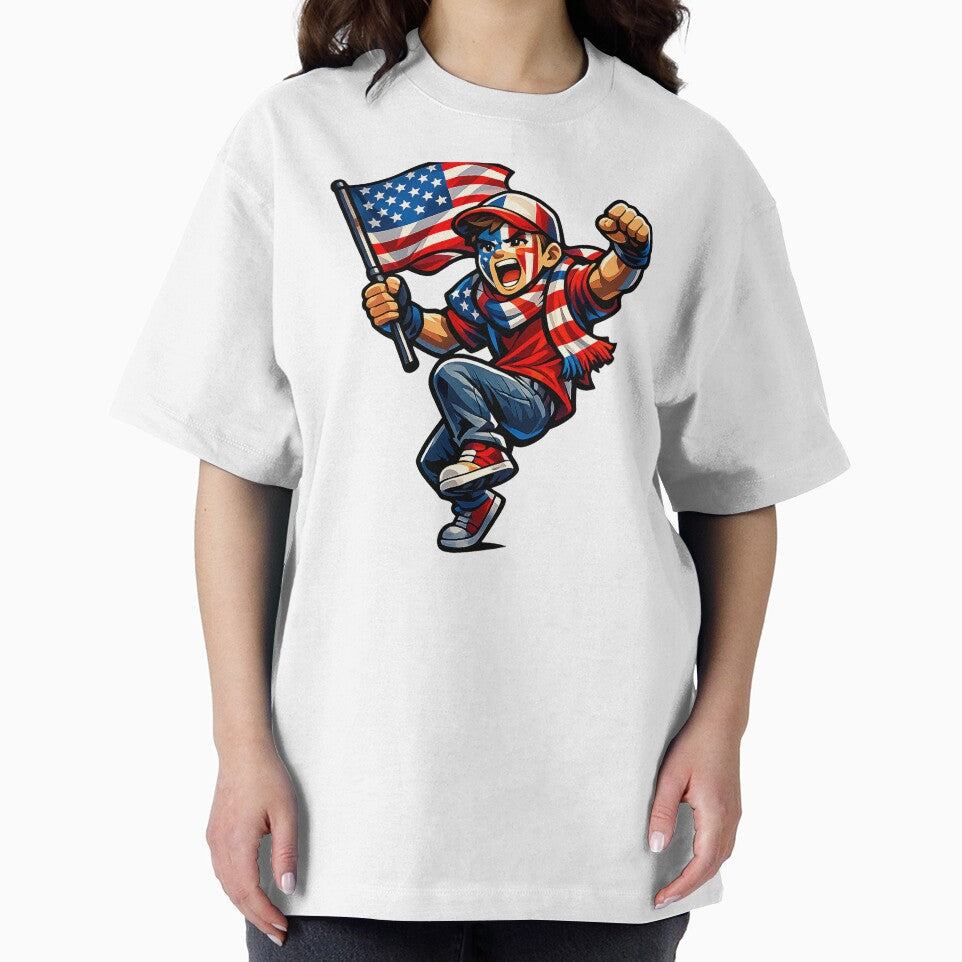 USA World Cup 2026 Super Fan – Patriotic Soccer Supporter Illustration by MirAgency