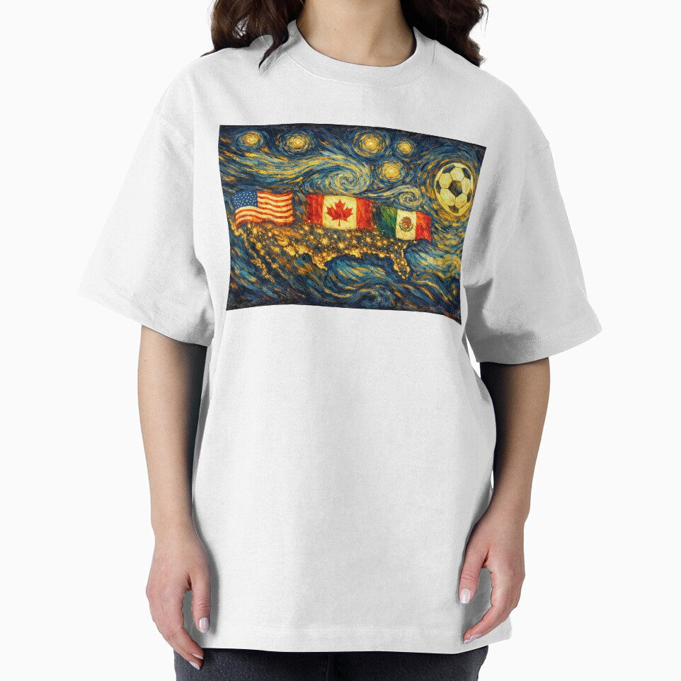 North America Soccer Starry Night Dreamy and Swirls Inspired from Van Gogh by BrickByDream