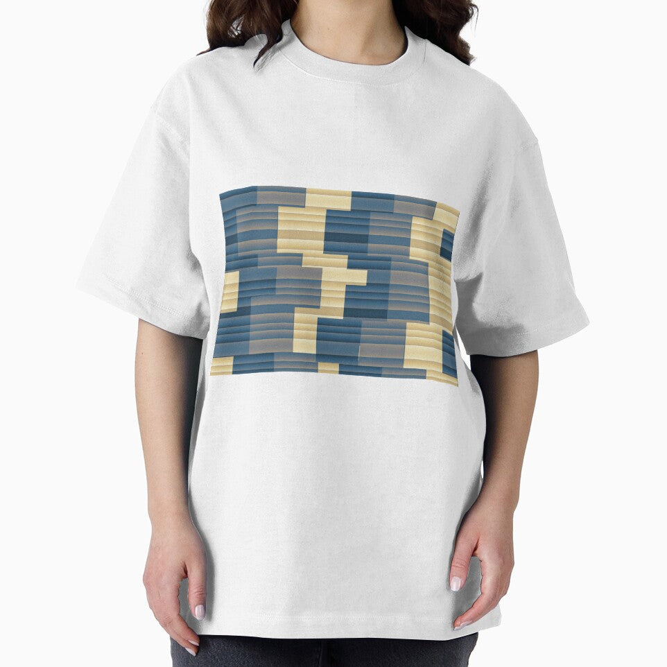 Triplay Blues-CHECKS AND SQUARES ozcushionstoo by ozcushionstoo