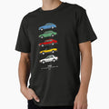 Saab Classic Car Outline Illustration by RJWautographics