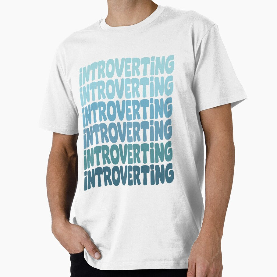 Introverting Funny Retro Introvert Typography Design by THROUGH-LIFE