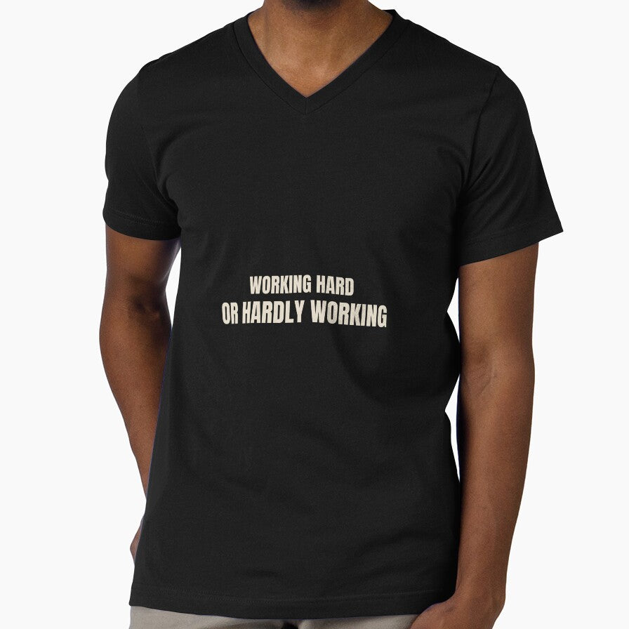 Working Hard Or Hardly Working Funny Office Quote by MinimalMindPrints