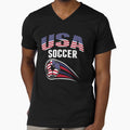 USA Soccer American Flag Soccer Ball T-Shirt  USA Football Fan Design by 3liegy