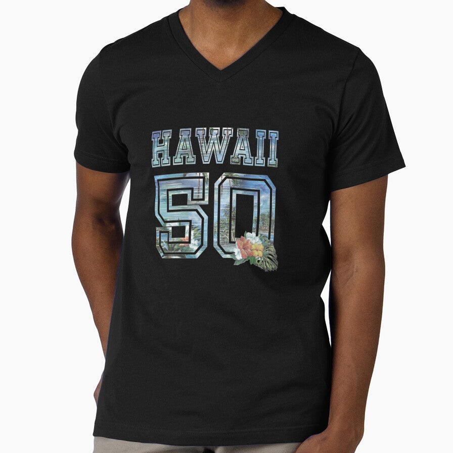 Hawaii 50 Birthday Hawaiian Cool Tropical Hawaiian Vintage Gift Present Men Women by Wilma Meister