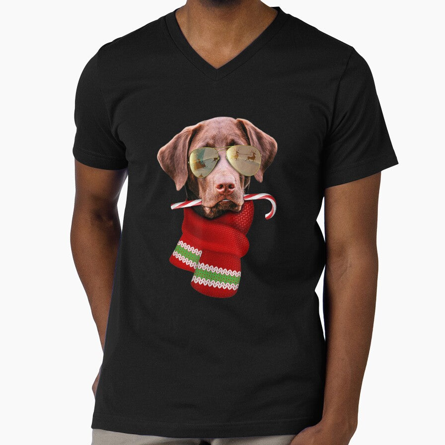 Chocolate Labrador Christmas Gift For Dog Lovers Sunglasses by YanShen779