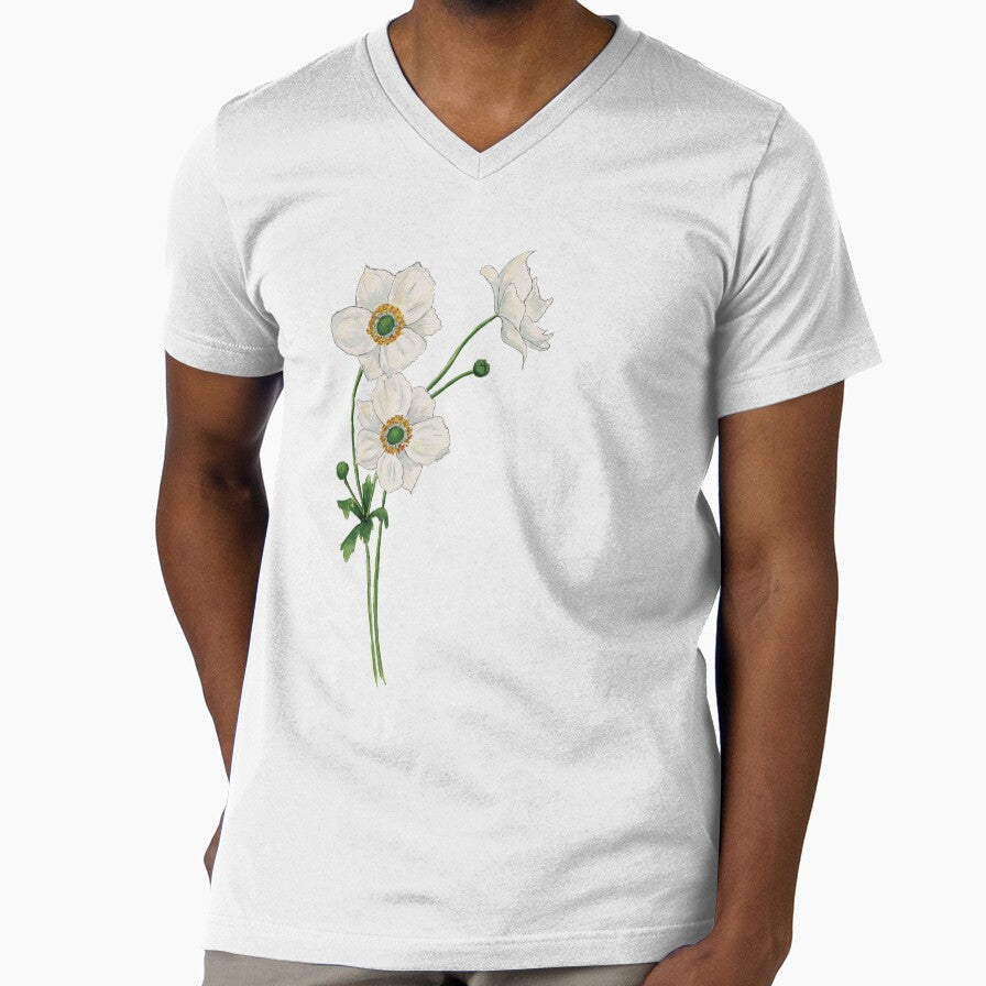 White Watercolour Flowers by NaughtyFlorals