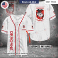 St George Illawarra Dragons Custom Name Baseball Jersey
