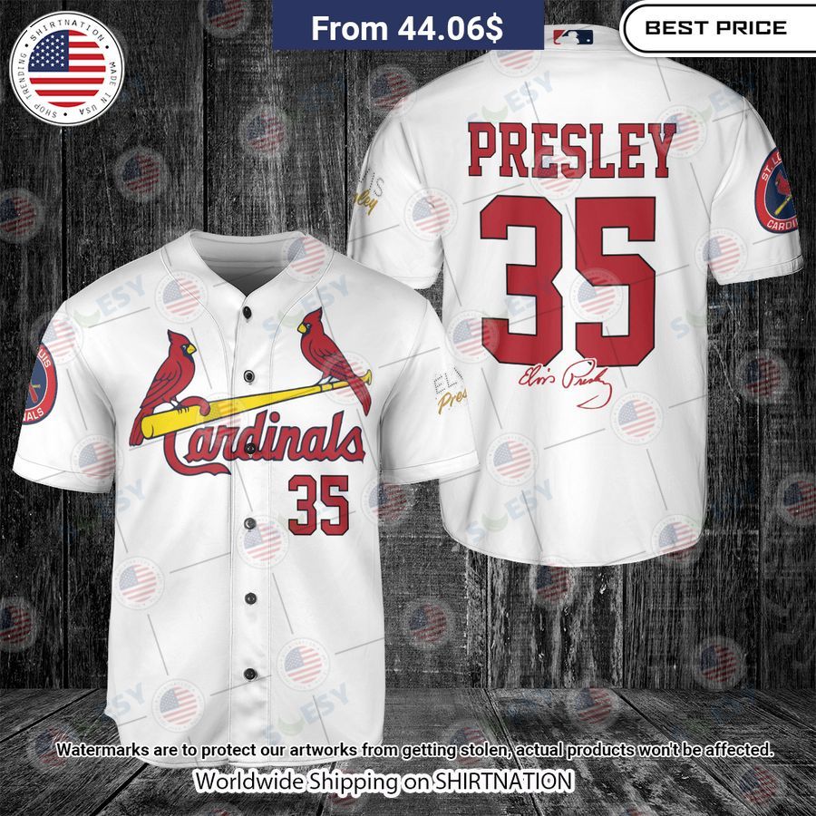 St Louis 35 Cardinals Elvis Presley Baseball Jersey