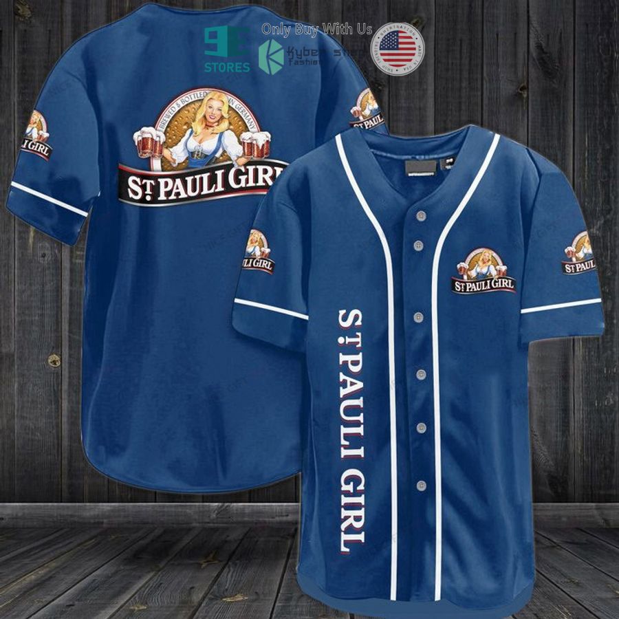 BEST St Pauli Girl logo blue Baseball Jersey