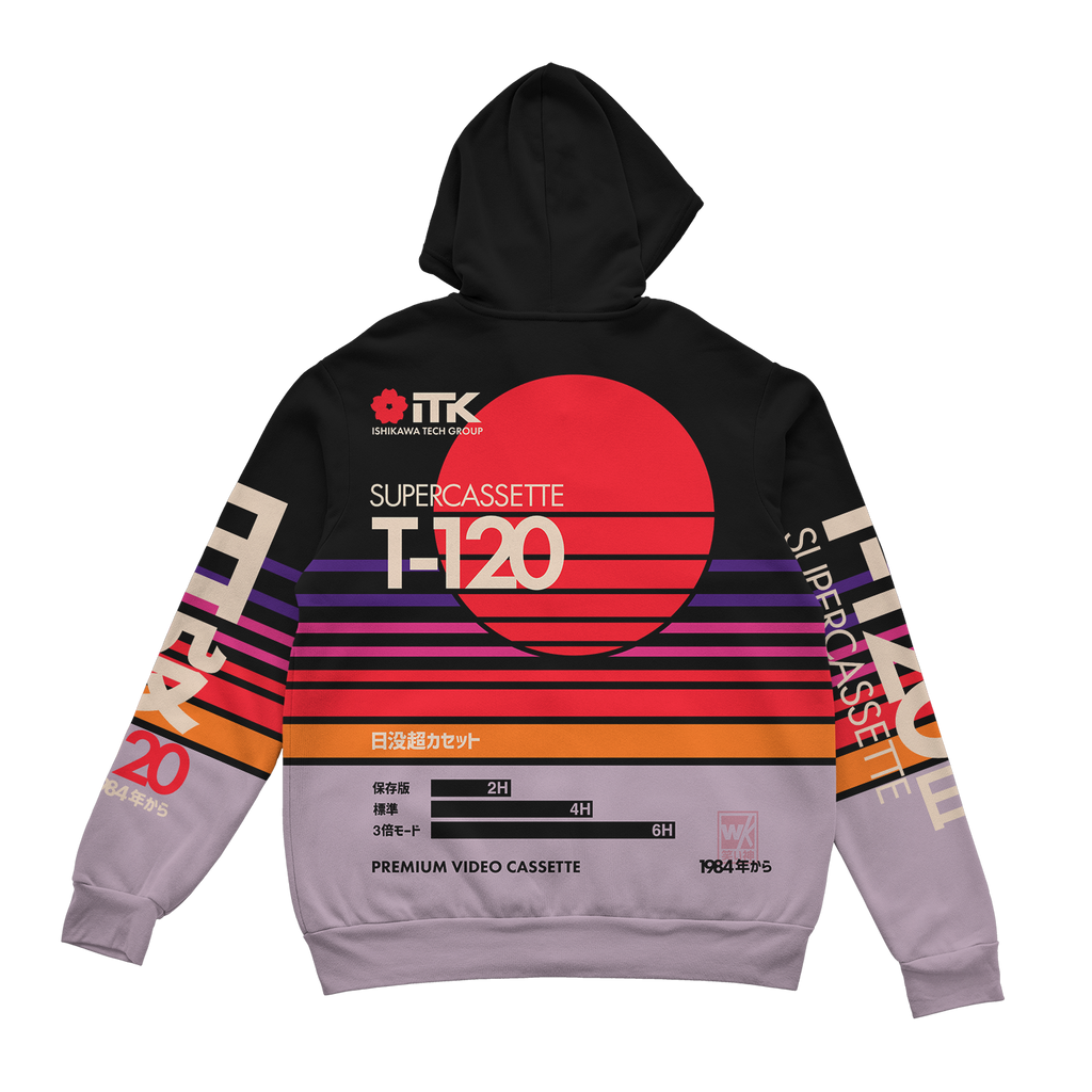 Sunset Supercassette Zip Up Hoodie