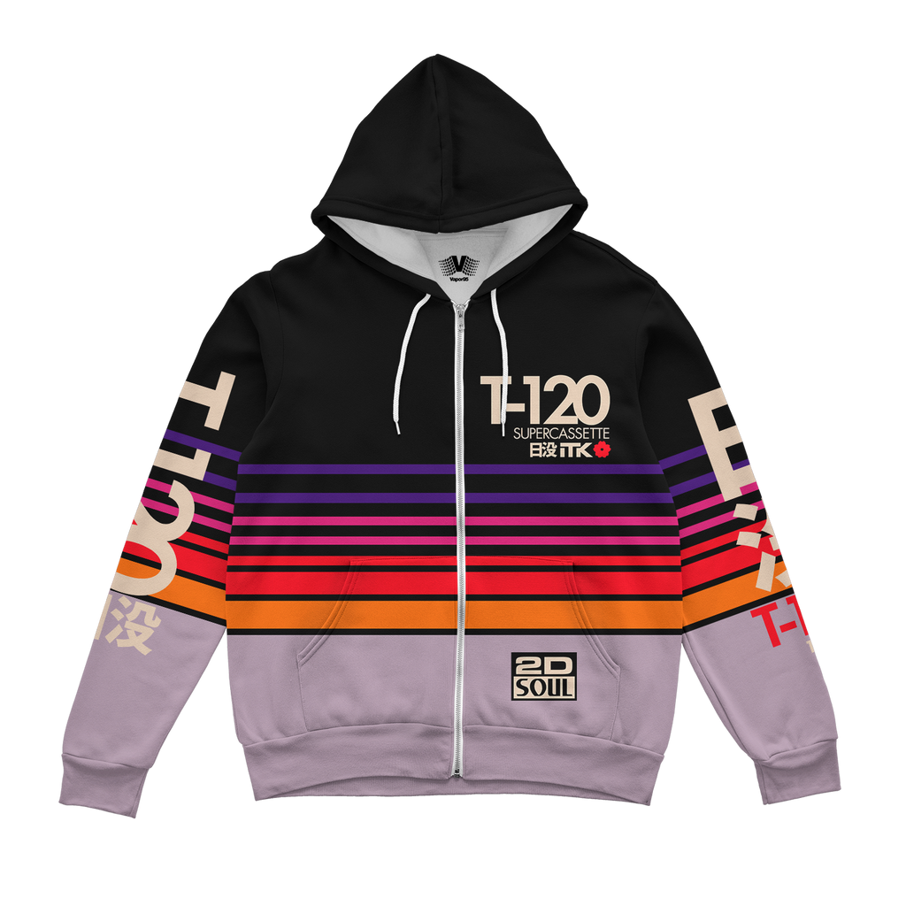 Sunset Supercassette Zip Up Hoodie