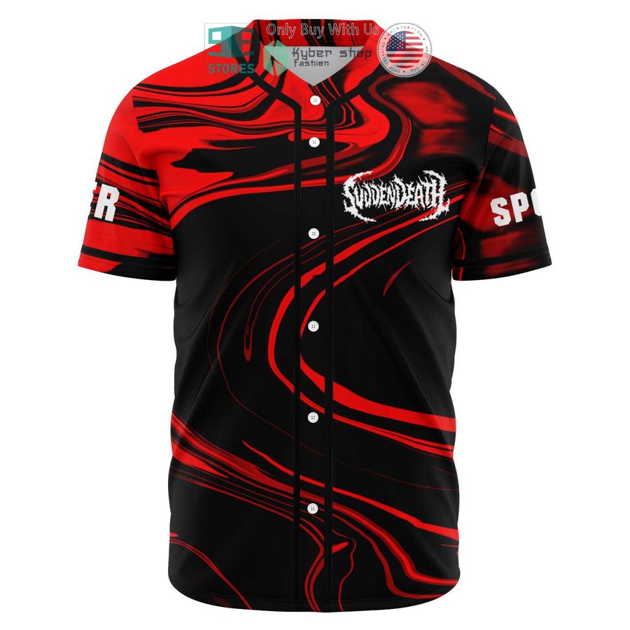 BEST Svdden Death logo black red Baseball Jersey