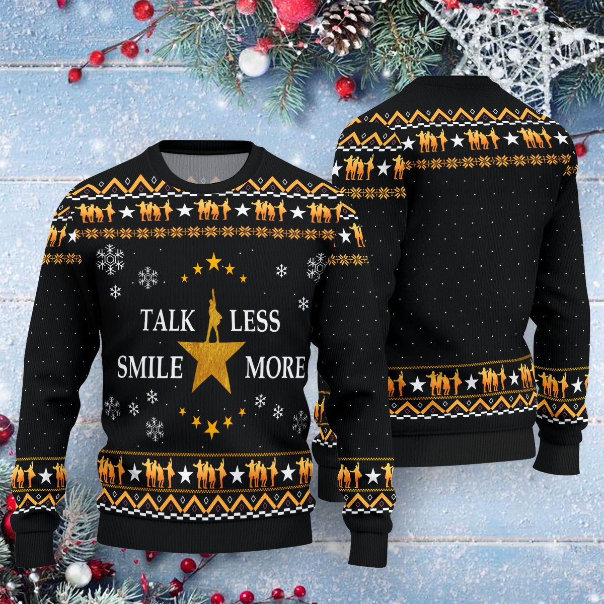 Talk Less Smile More Ugly Christmas Sweater