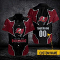 Tampa Bay Buccaneers Red Diamond Texture Hawaiian Shirt