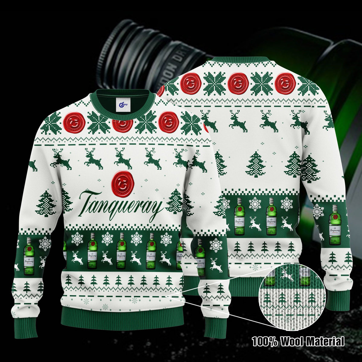 Tanqueray 3D Print Ugly Christmas Sweater, Hoodie, Zip Hoodie, Bomber Jacket