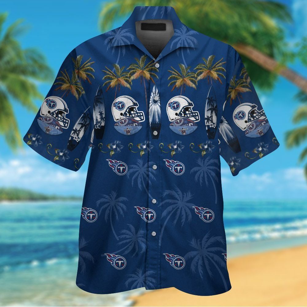 Tennessee Titans Short Sleeve Button Up Tropical Hawaiian Shirt VER014