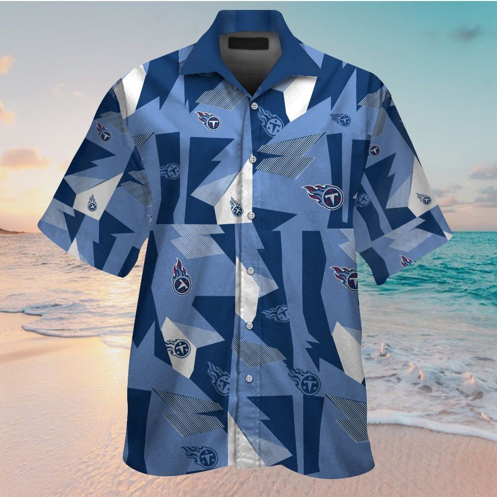 Tennessee Titans Short Sleeve Button Up Tropical Hawaiian Shirt VER020