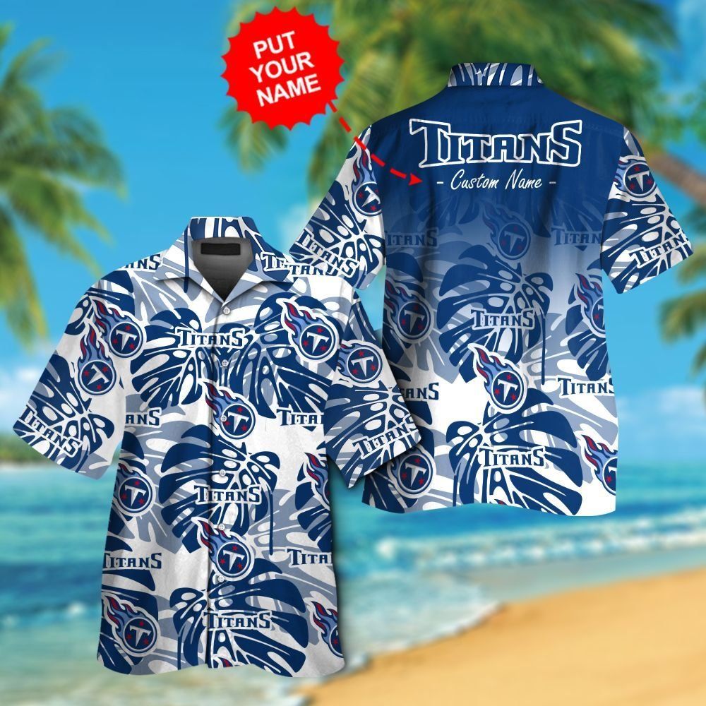 Tennessee Titans Short Sleeve Button Up Tropical Hawaiian Shirt VER026
