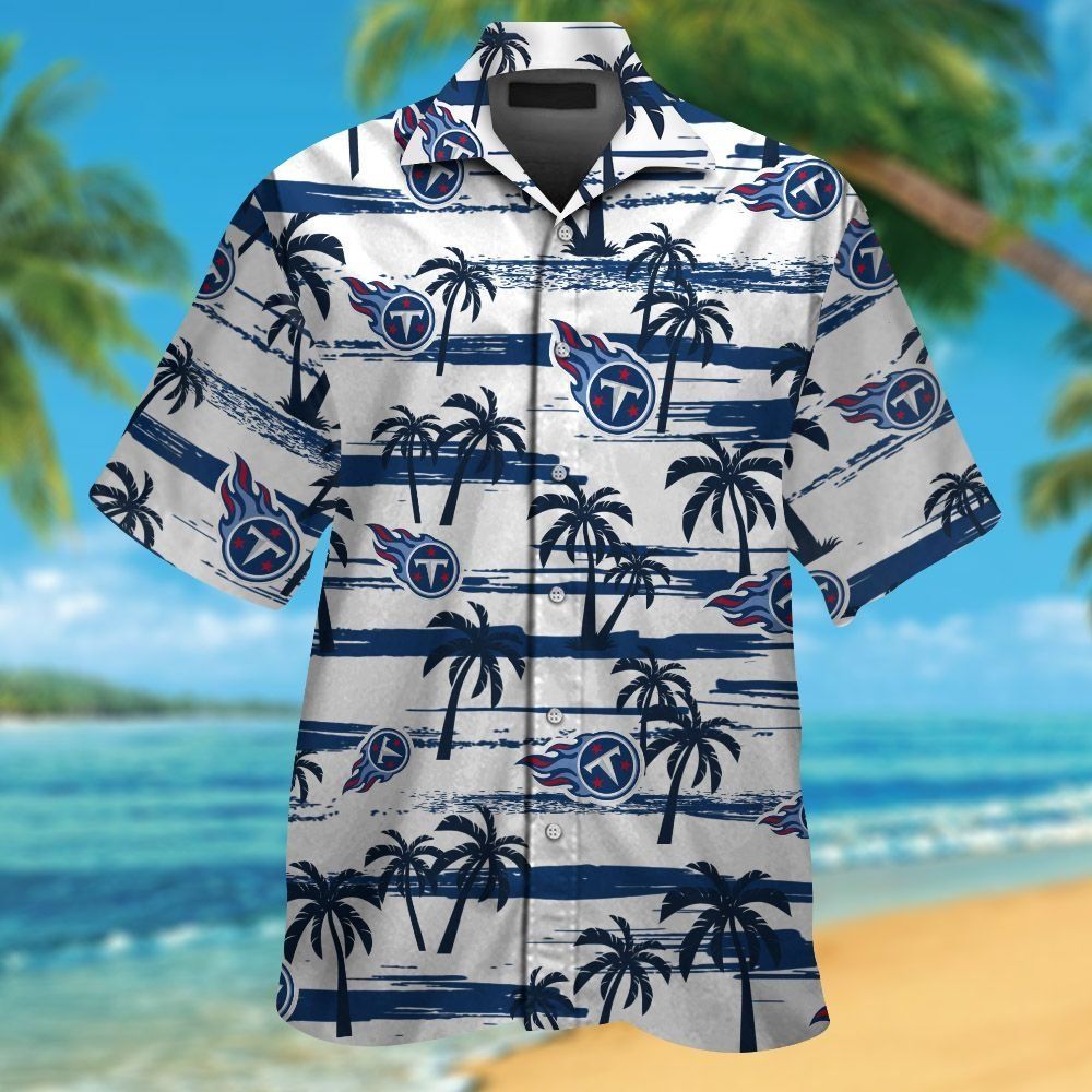 Tennessee Titans Short Sleeve Button Up Tropical Hawaiian Shirt VER027