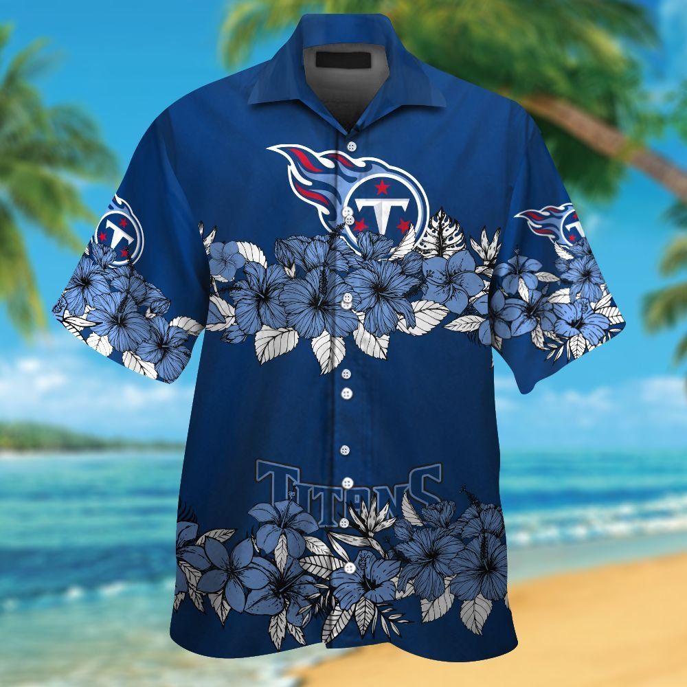 Tennessee Titans Short Sleeve Button Up Tropical Hawaiian Shirt VER028