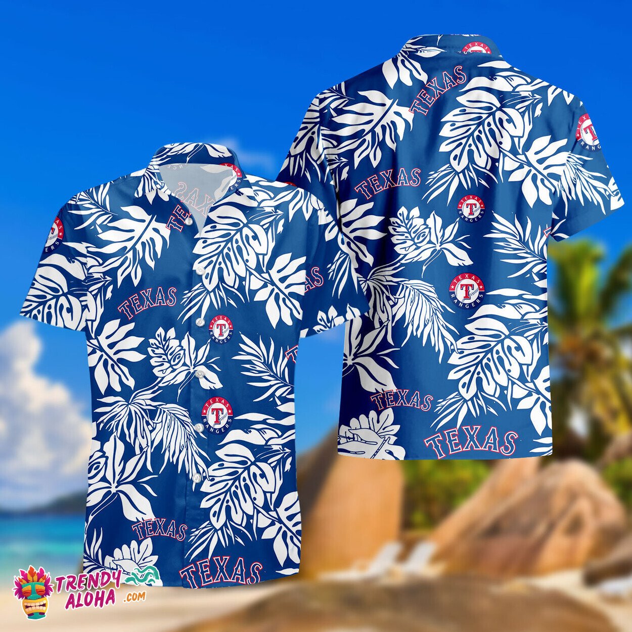 Texas Rangers Baseball Aloha Fan Hawaiian Beach Shirt for Enthusiasts