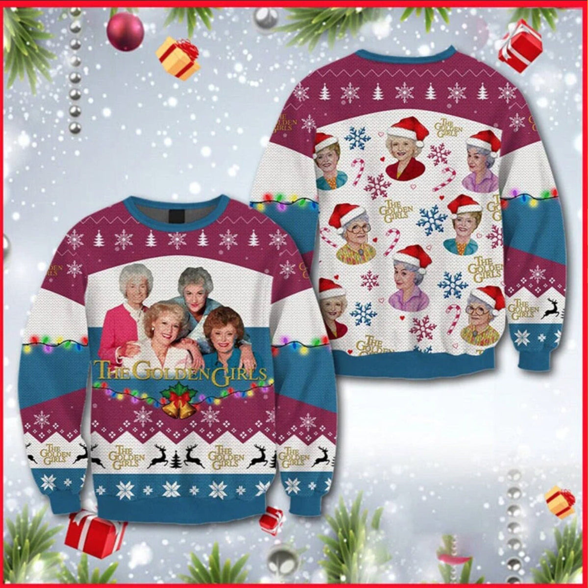 The Golden Girls Christmas Ugly Christmas Sweater