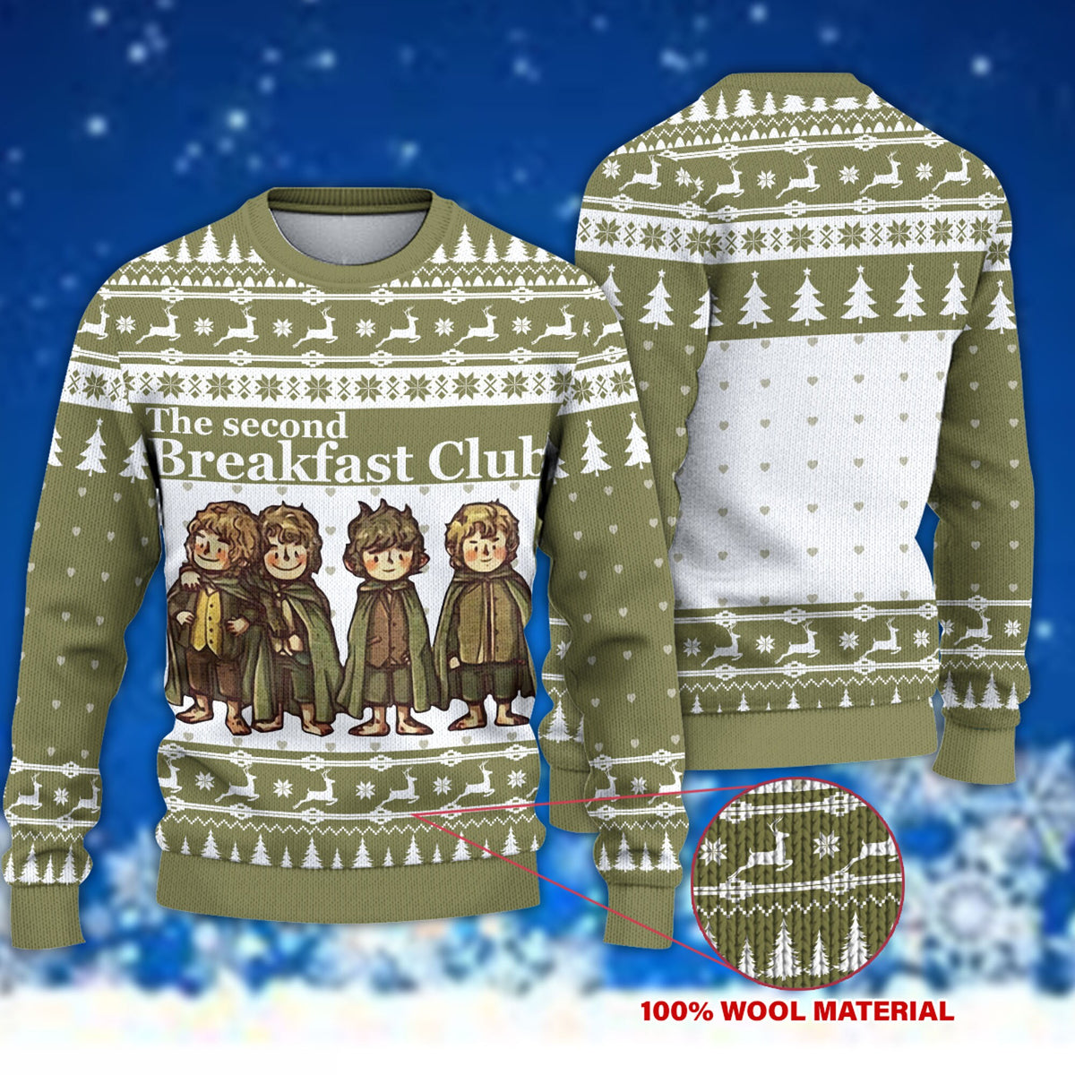 The Second Breakfast Club Ugly Christmas Sweater