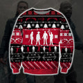 The Walking Dead Knitting Pattern 3D Print Ugly Christmas Sweater