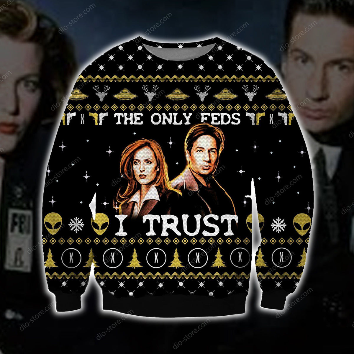 The X Files Knitting Pattern 3D Print Ugly Christmas Sweater