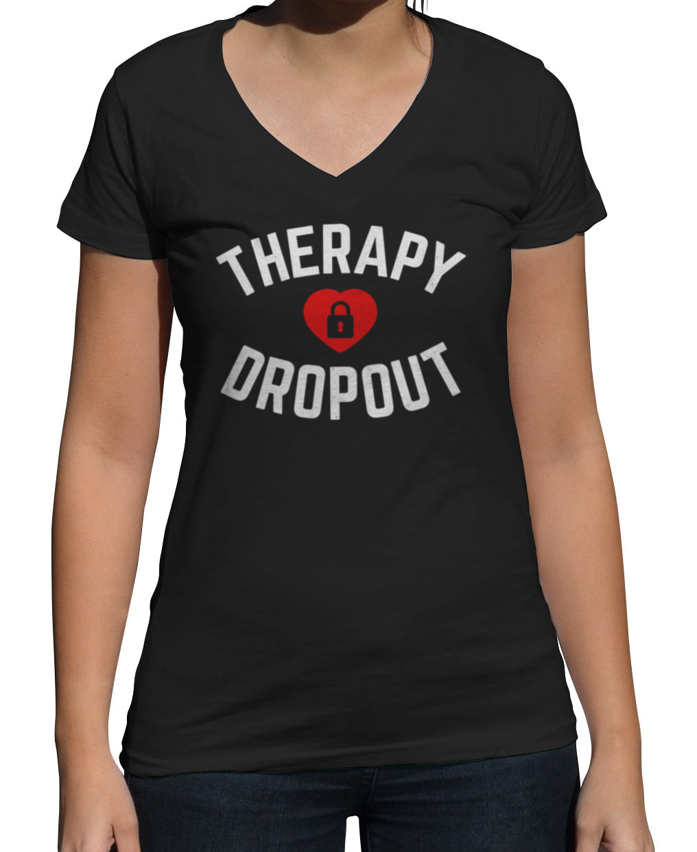 Women's Therapy Dropout Vneck T-Shirt