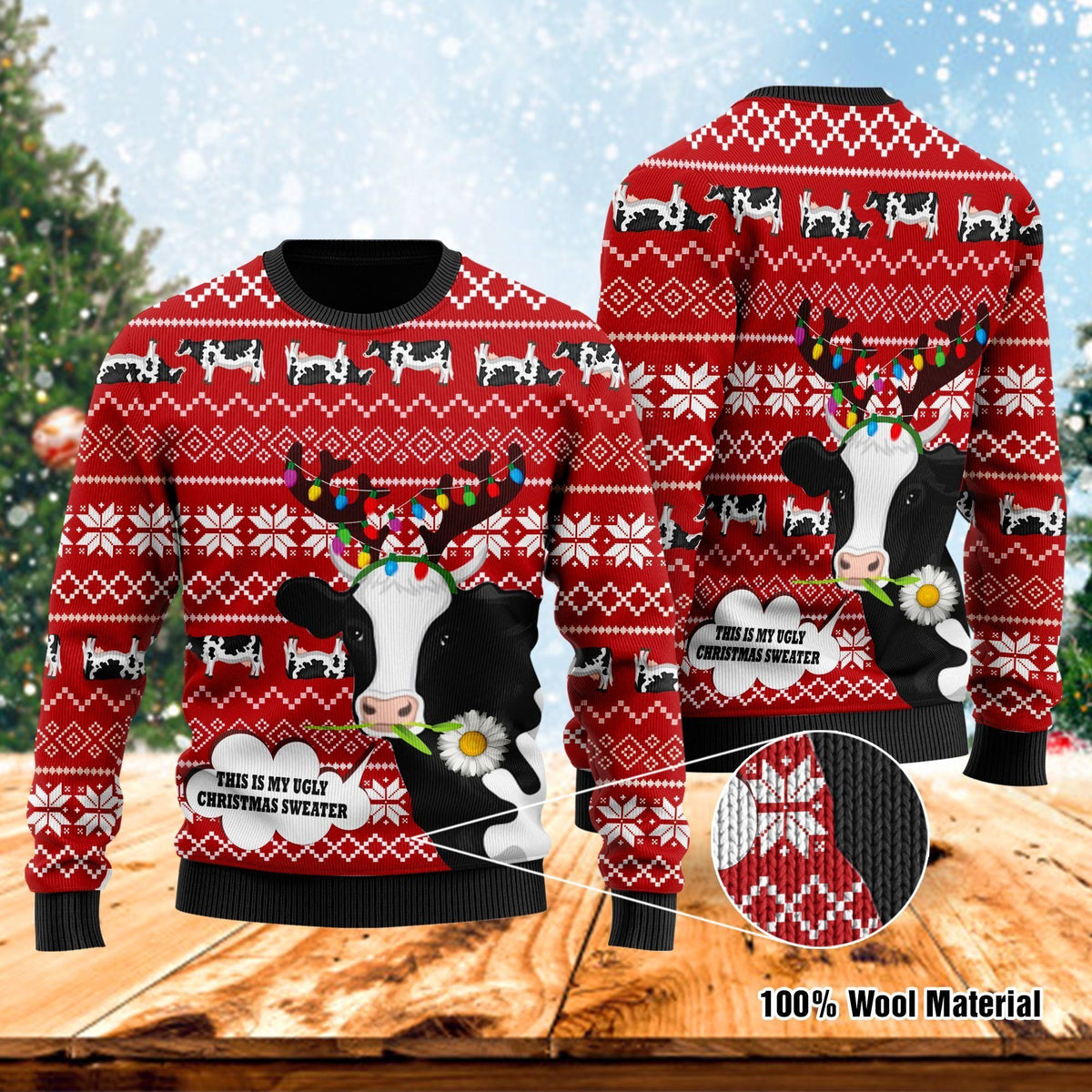 This Is My Ugly Christmas Sweater Cow Ugly Christmas Sweater For Farmers and Cow Lovers On Christmas Days