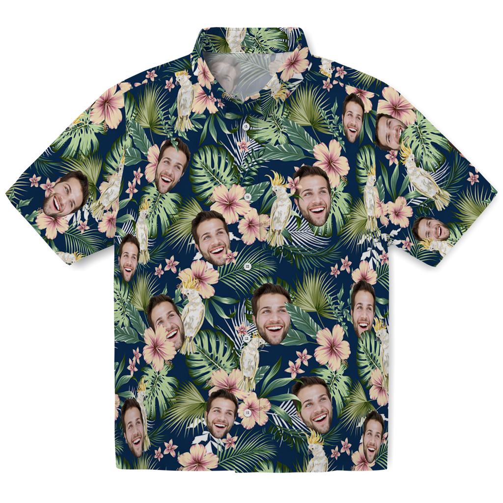 Tropical Parrot Bloom | Aloha Custom Hawaiian Shirt with Your Face or Logo