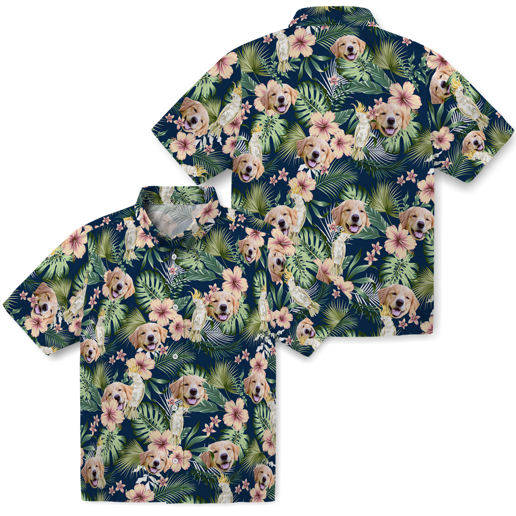 Tropical Parrot Bloom | Aloha Custom Hawaiian Shirt with Your Face or Logo