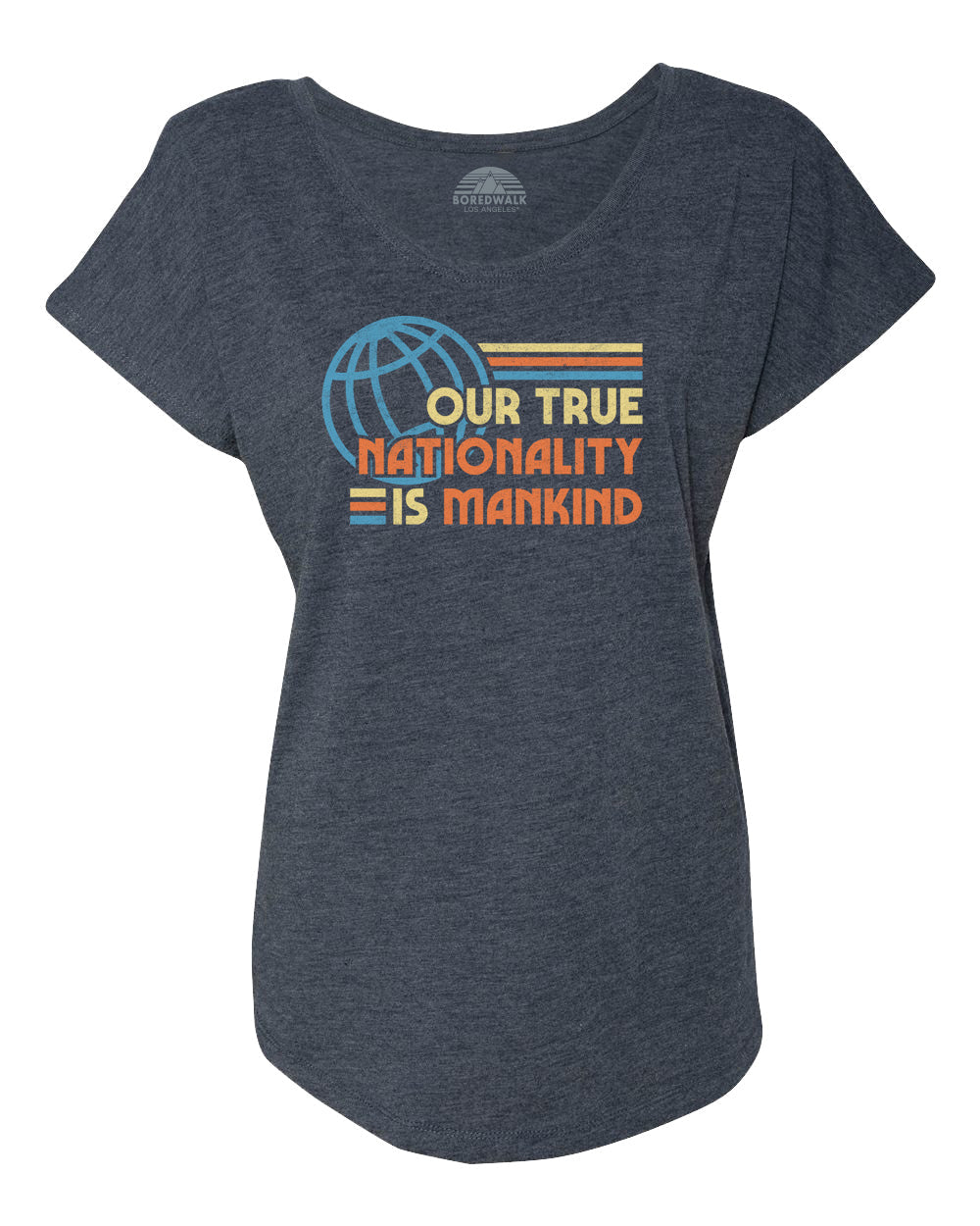 Women's Our True Nationality is Mankind Scoop Neck T-Shirt