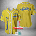 Twisted Tea Your Name Yellow Baseball Jersey