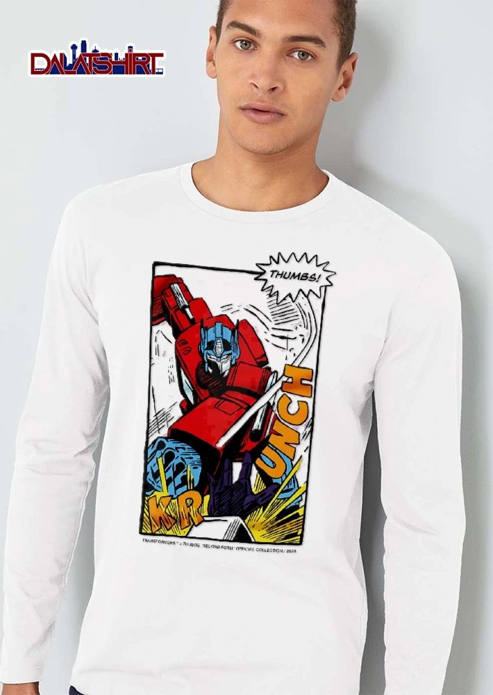 Transformers Thumbs Krunch Second Form 2026 Optimus Prime Comic Book Punch shirt