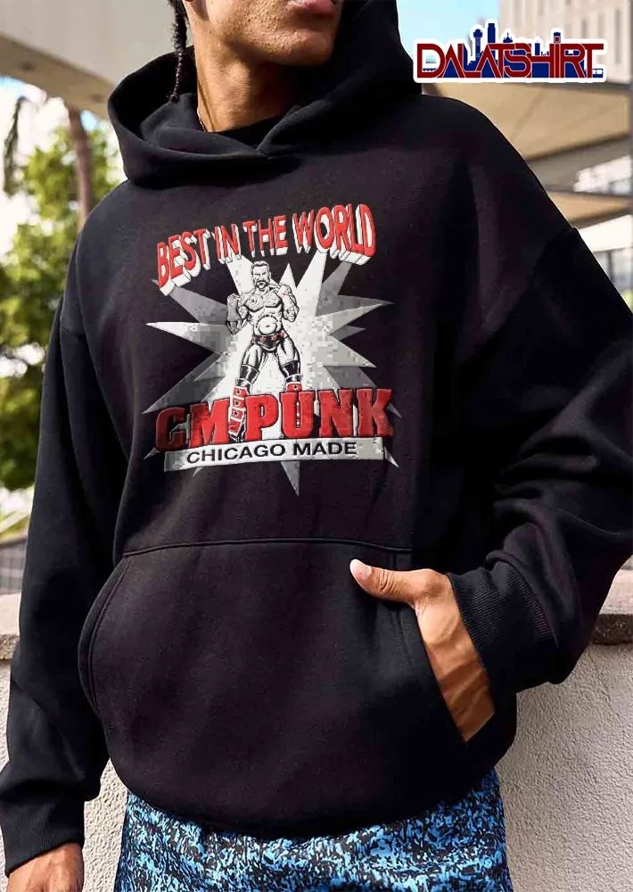 In The World CM Punk Chicago Made Wrestler Starburst Graphic Illustration shirt