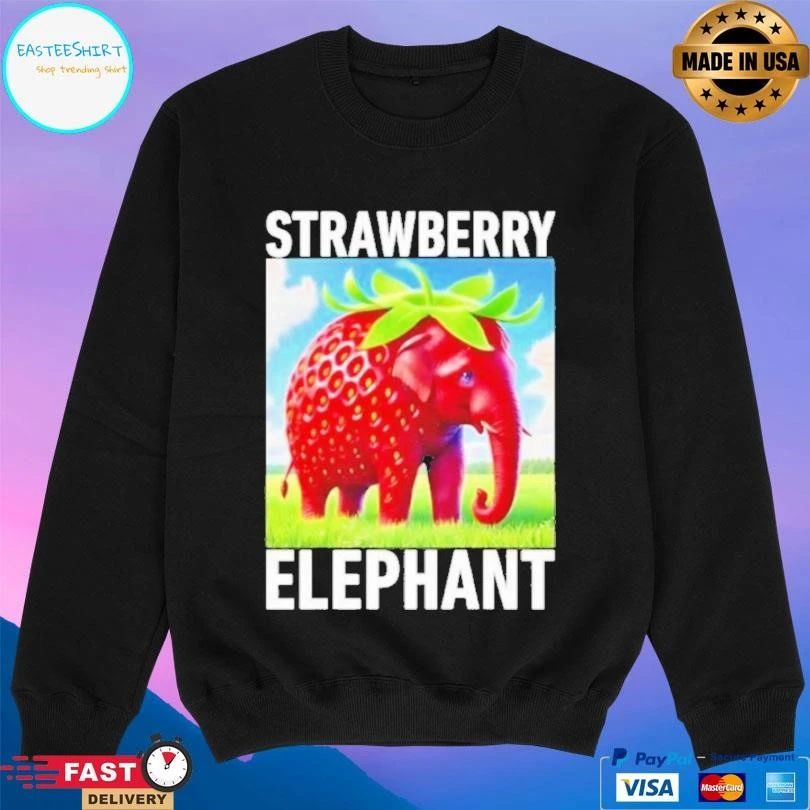 Strawberry Elephant Italian Brainrot Meme T-shirts