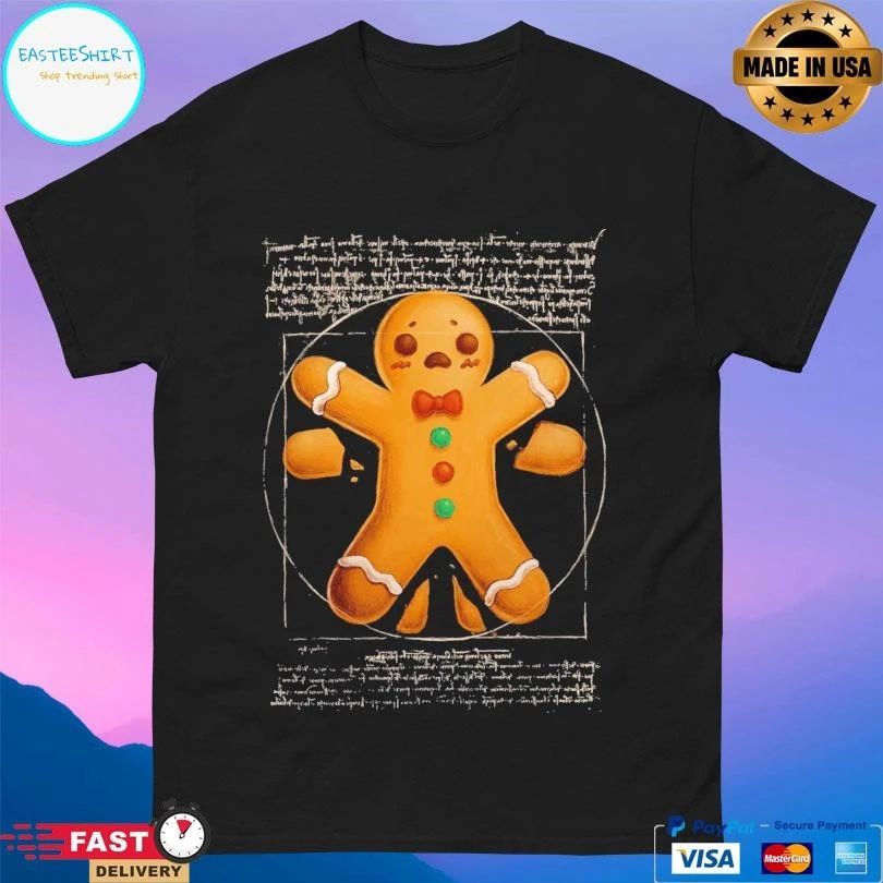 Vitruvian Gingerbread Man T-shirts